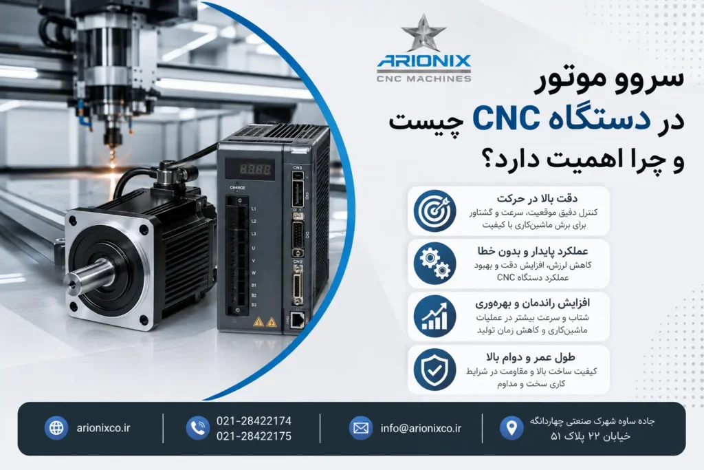 سروو موتور در دستگاه CNC چیست و چرا اهمیت دارد؟